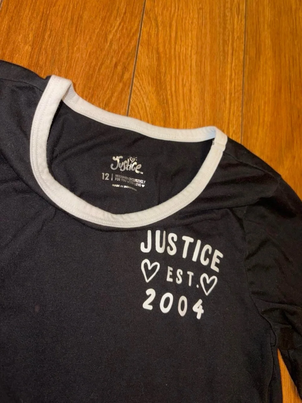 Black Justice long sleeve shirt